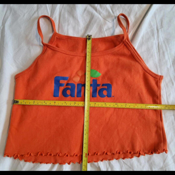 Coca Cola Fanta Orange Tank Crop Top Ladies Small - Picture 3 of 3
